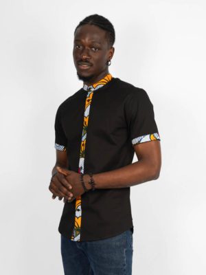 CHEMISE_MAO_NOIRE_MANCHES_COURTES_WAX_ABIDJAN_2